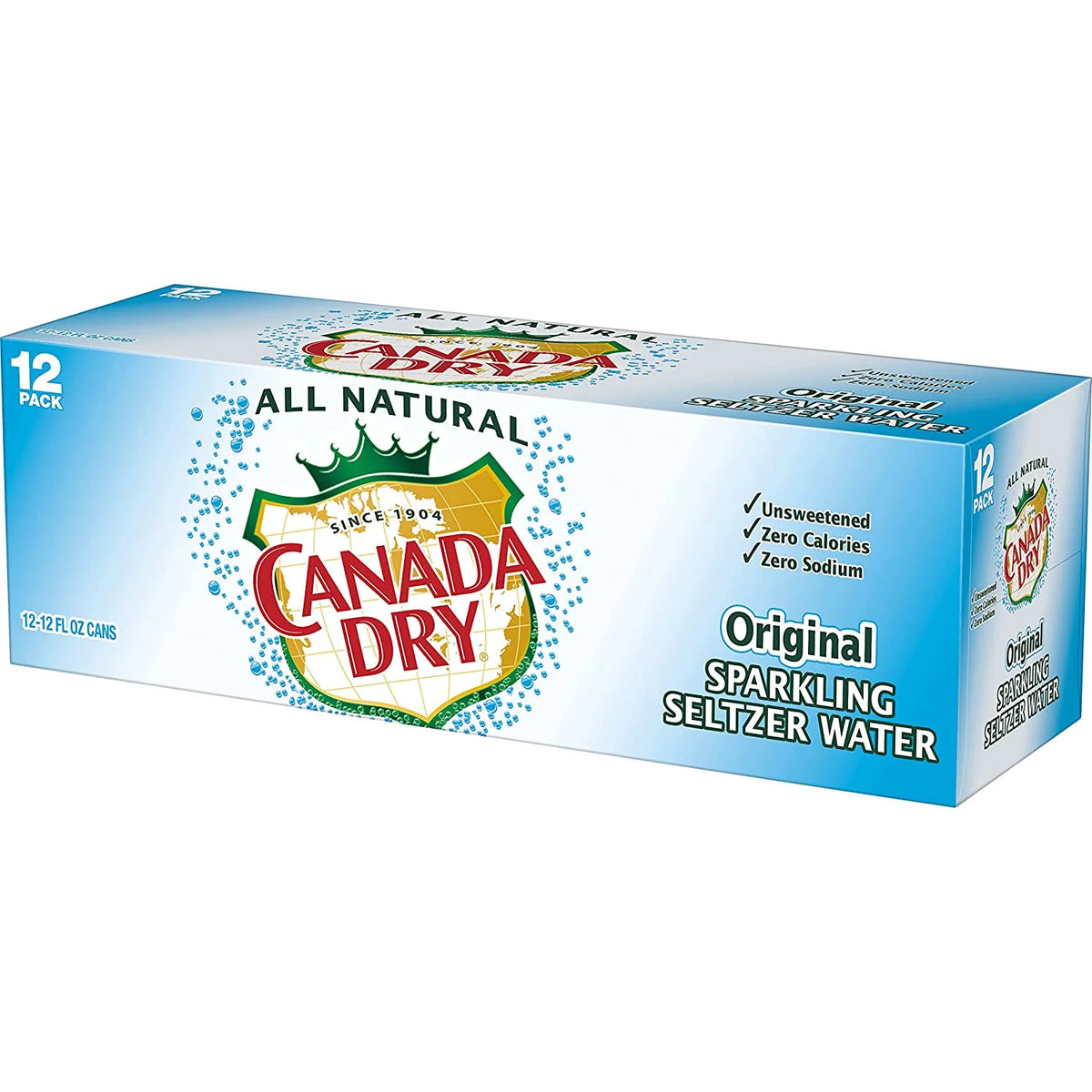 12 oz. Cans Sparkling Seltzer Water (Pack of 12) U740