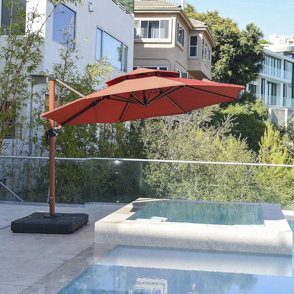 Navy Blue Cantilever Patio Umbrella Y1974