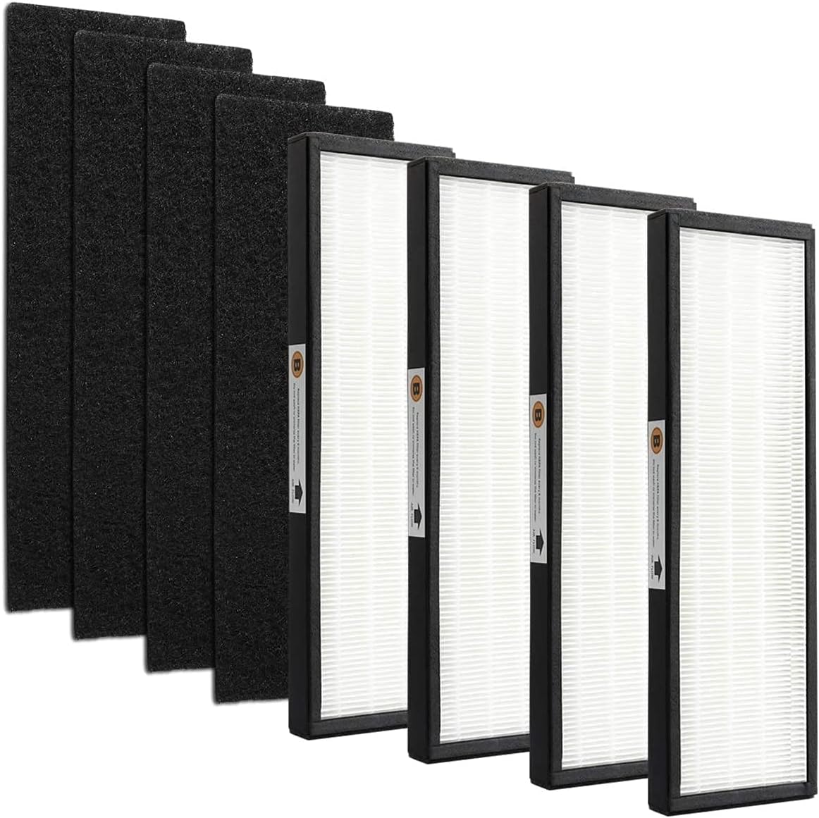 4 Pack True HEPA Filter with Activated Carbon Pre-Filters T9953