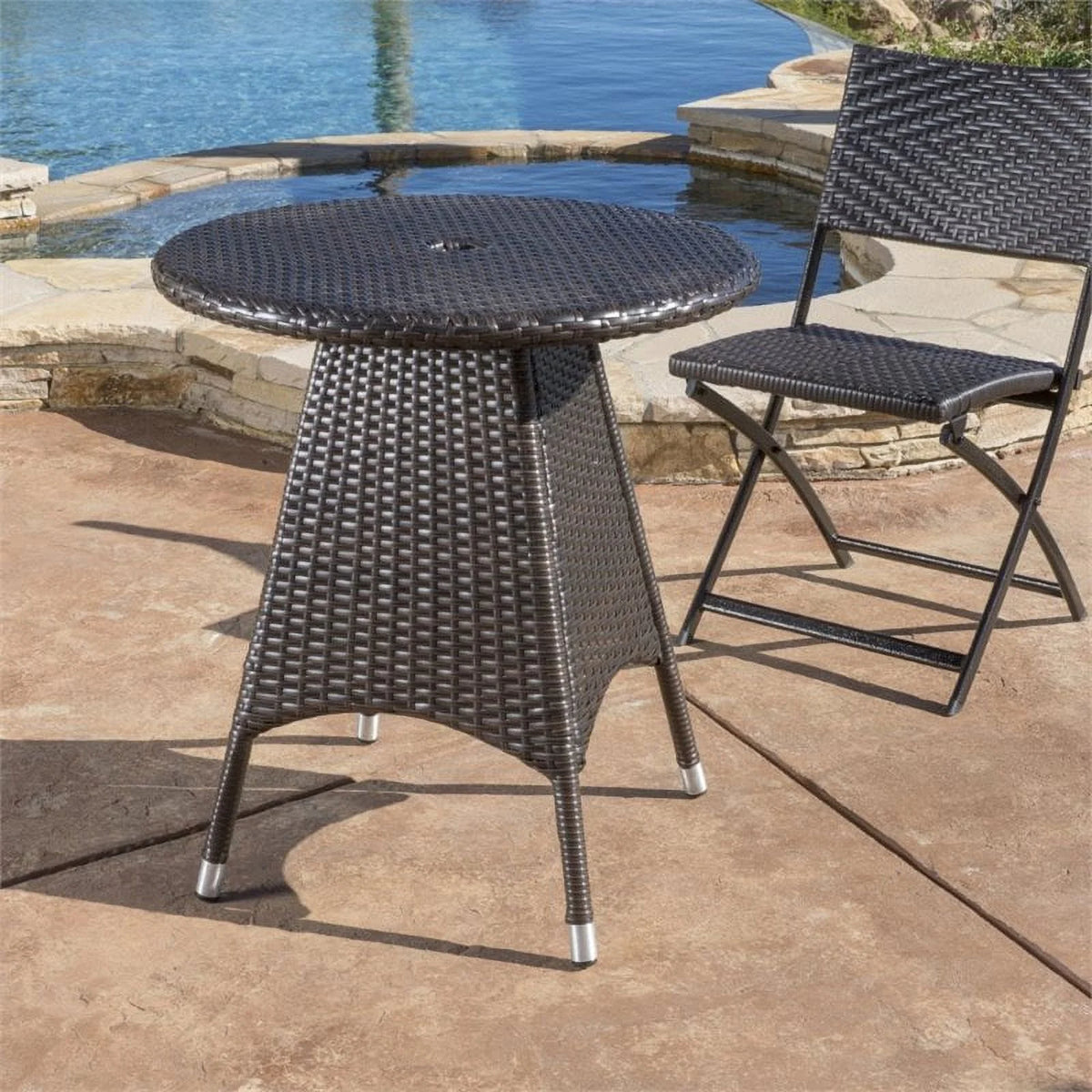 Round Wicker Patio Dining Table A848