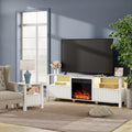 White Fireplace TV Stand up to 80 Inch H44452