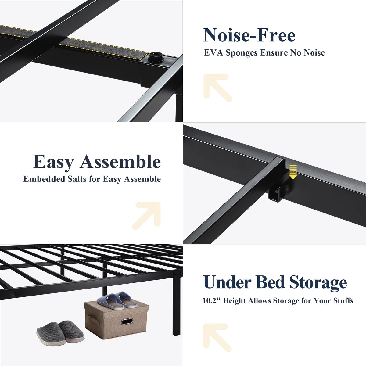 Queen Size Black Oak Headboard Bed Frame C454351