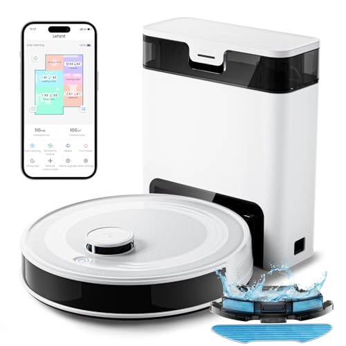 LiDAR Robot Vacuum and Mop, 450ml Dustbin, 150 Mins Runtime M693