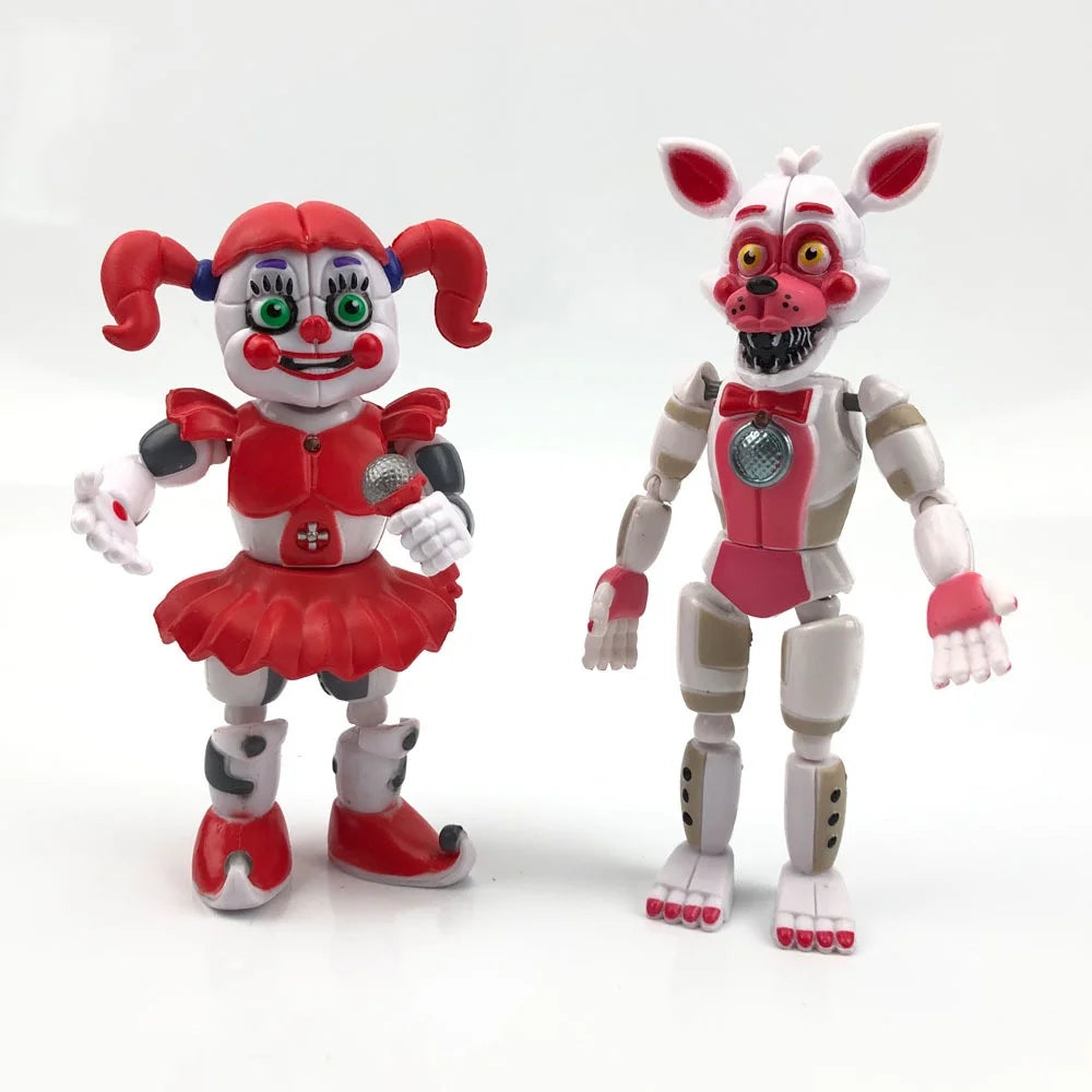 5Pcs FNAF Funtime Freddy Foxy Movable Action Figures J7106