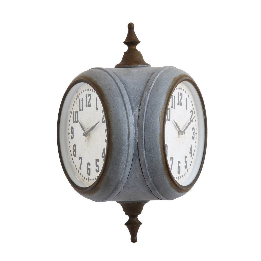 Metal Double Sided Wall Clock K310509