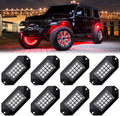 RGB LED Underglow Light Kit 8 Packs Waterproof Aluminum S519