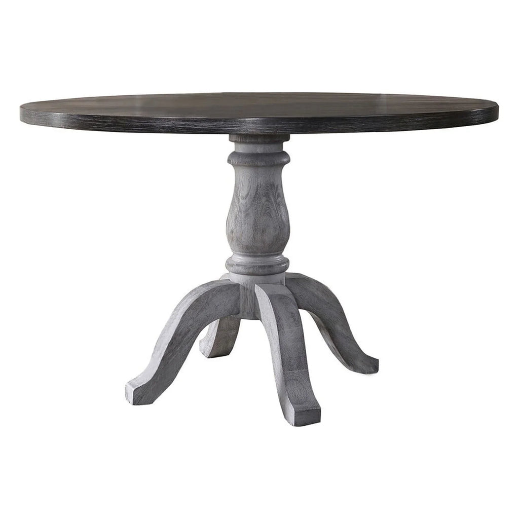 Weathered Gray Wood Round Dining Table L691390