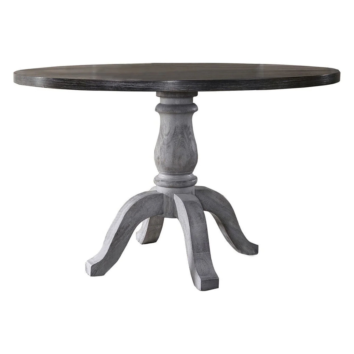 Weathered Gray Wood Round Dining Table L691390