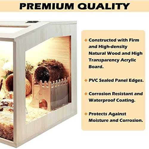 Wooden Hamster Cage with Acrylic Sheets P949