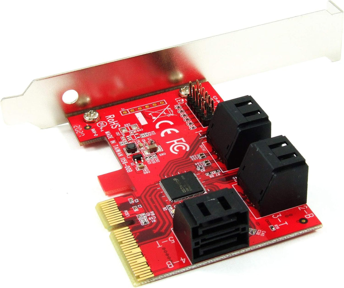 6-Port SATA PCI Express x4 Host Adapter Card L6466