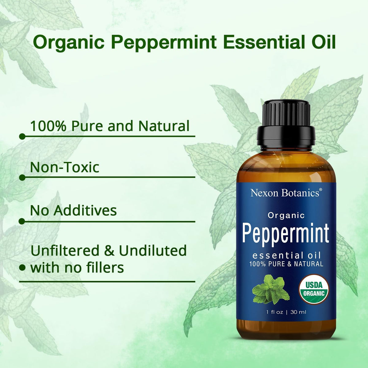 Organic Peppermint Essential Oil 30 ml I25477