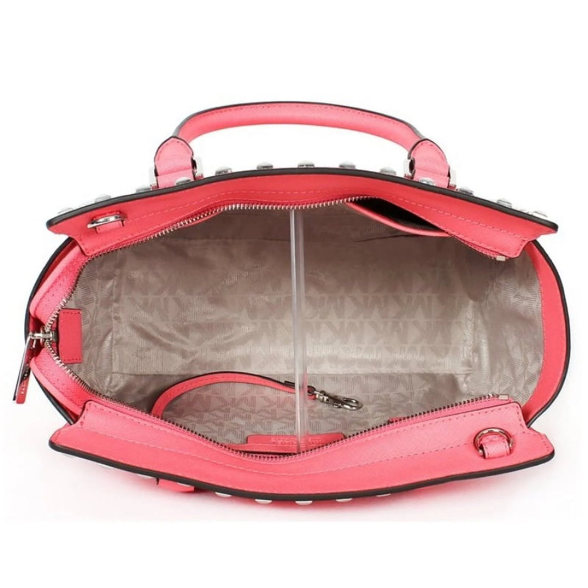 Coral Top Zip Satchel A9652
