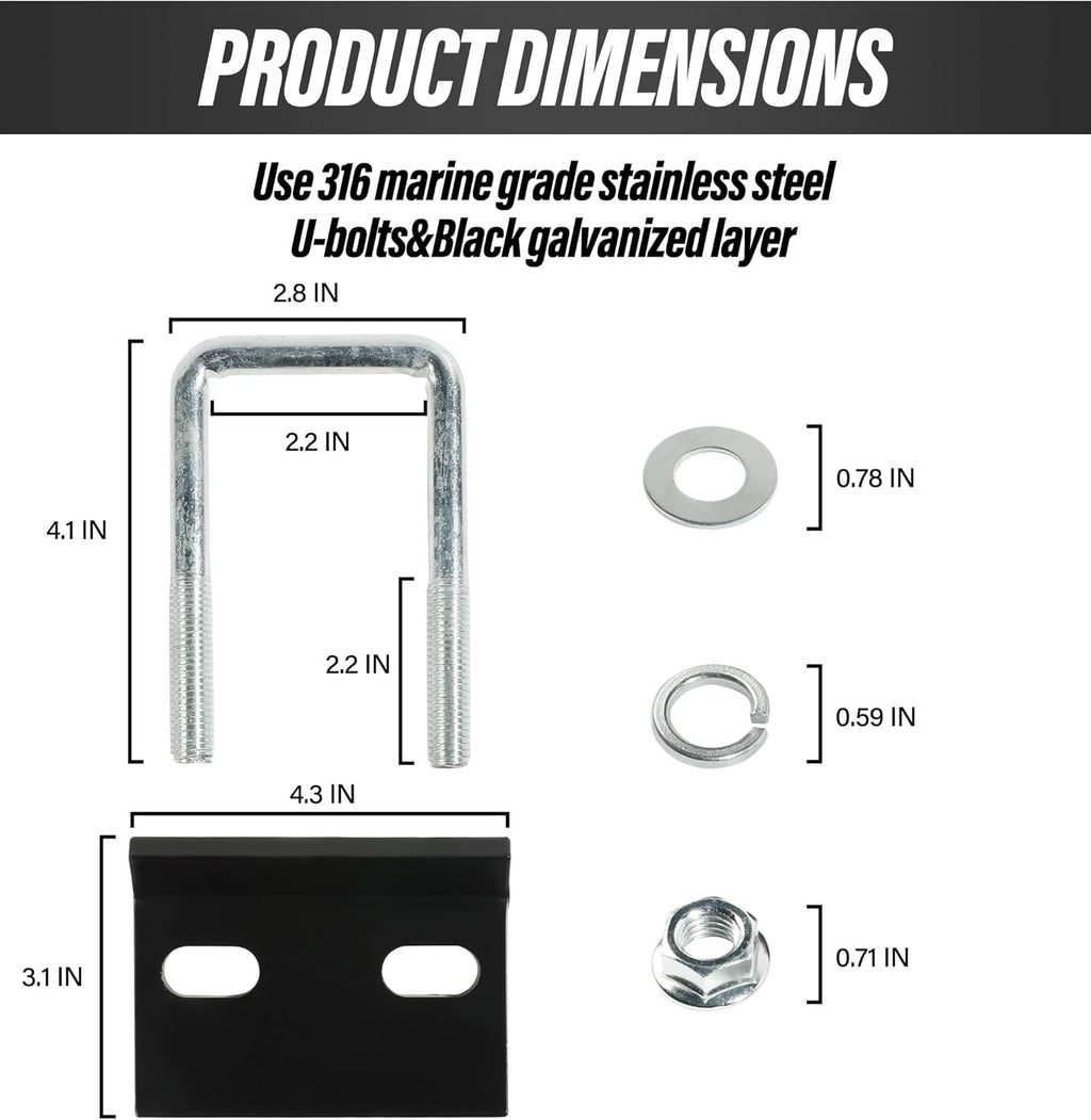 Heavy Duty Anti-Rattle Trailer Hitch Stabilizer for 1.25" and 2" Hitch D1188