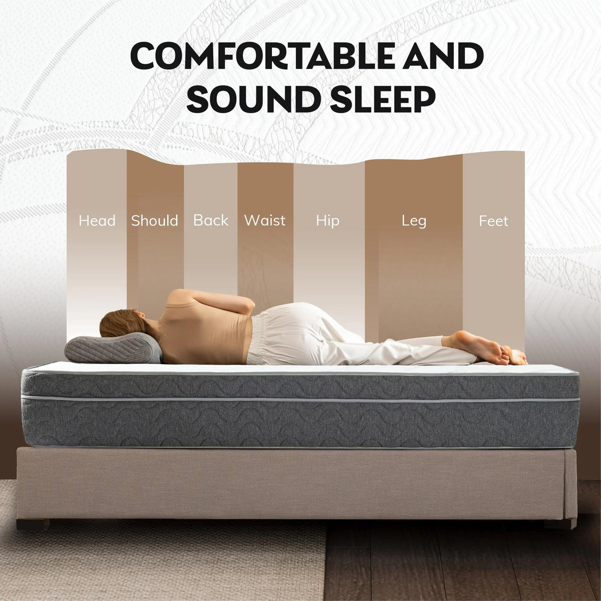 Full Size Gel Memory Foam Pocket Spring Hybrid Mattress C624