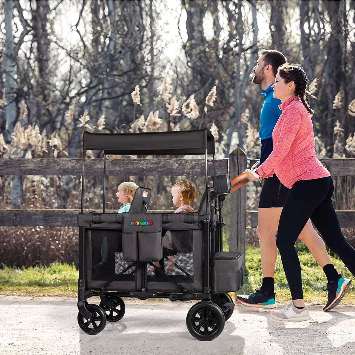 Double Stroller Wagon with 5 Point Harness J22201