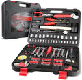 122-Piece General Household Hand Tool Set with Solid Carrying Tool Box V97612