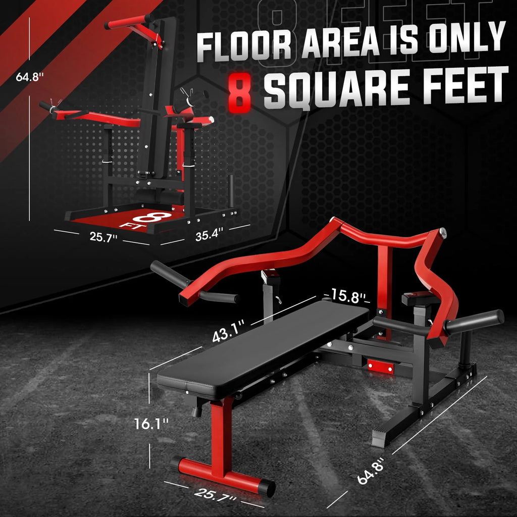 1250LBS Chest Press Machine with Converging Arms U586903