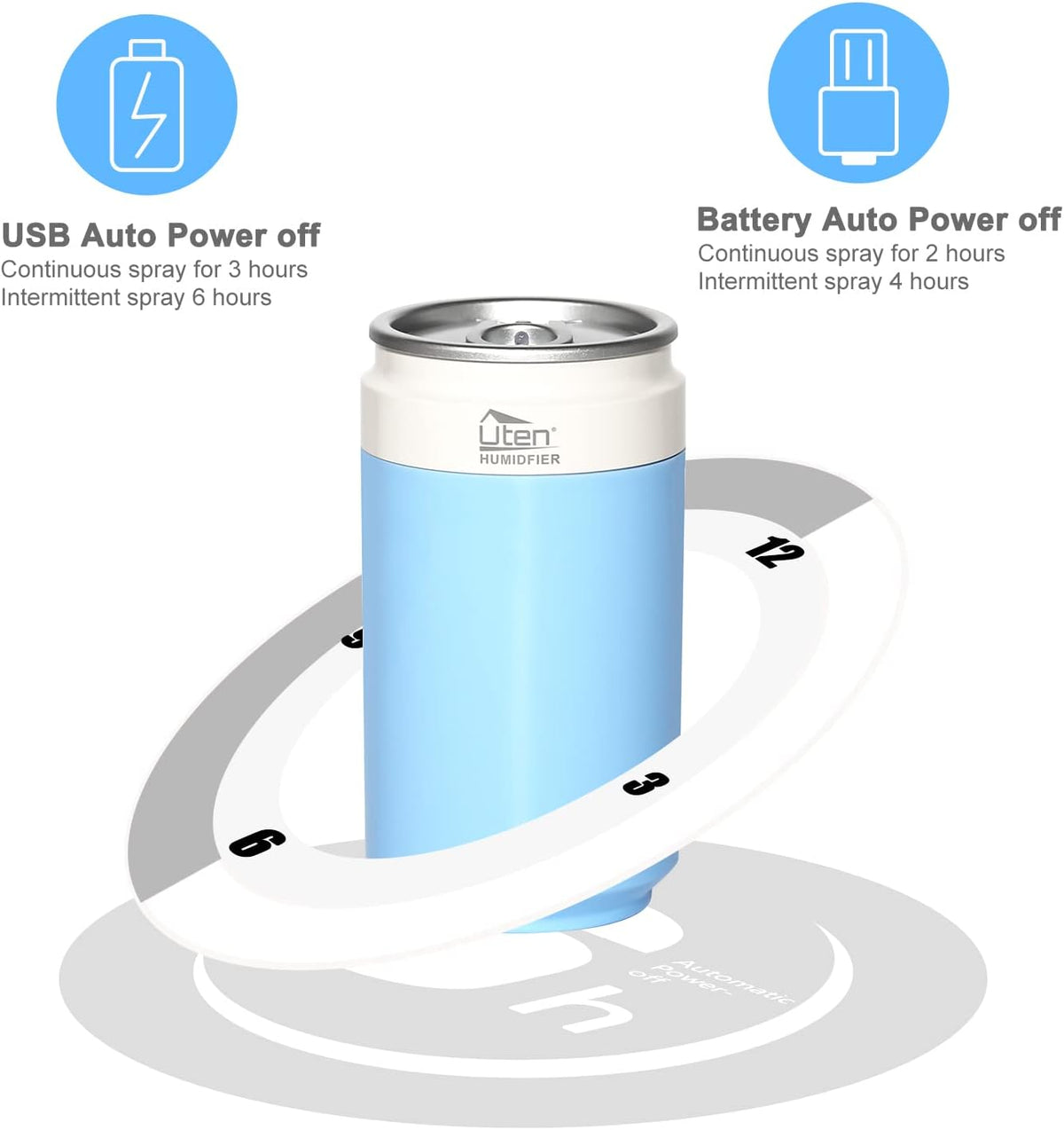 USB Powered Portable Humidifier with 2 Mist Modes E13347