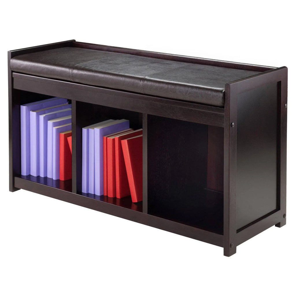 Espresso 2-Pc Storage Bench & Seat Cushion B4354