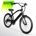 Black 26" 36V Electric Cruiser E-Bike with Pedal-Assist J8894