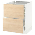White 3 Drawers Base Cabinet O9455