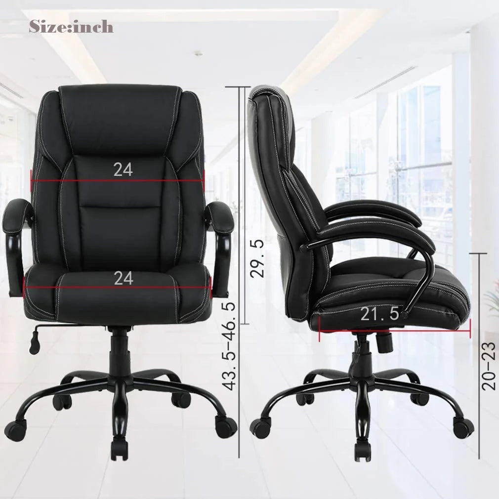Black High Back Ergonomic Computer Chair with Lumbar Support U38486