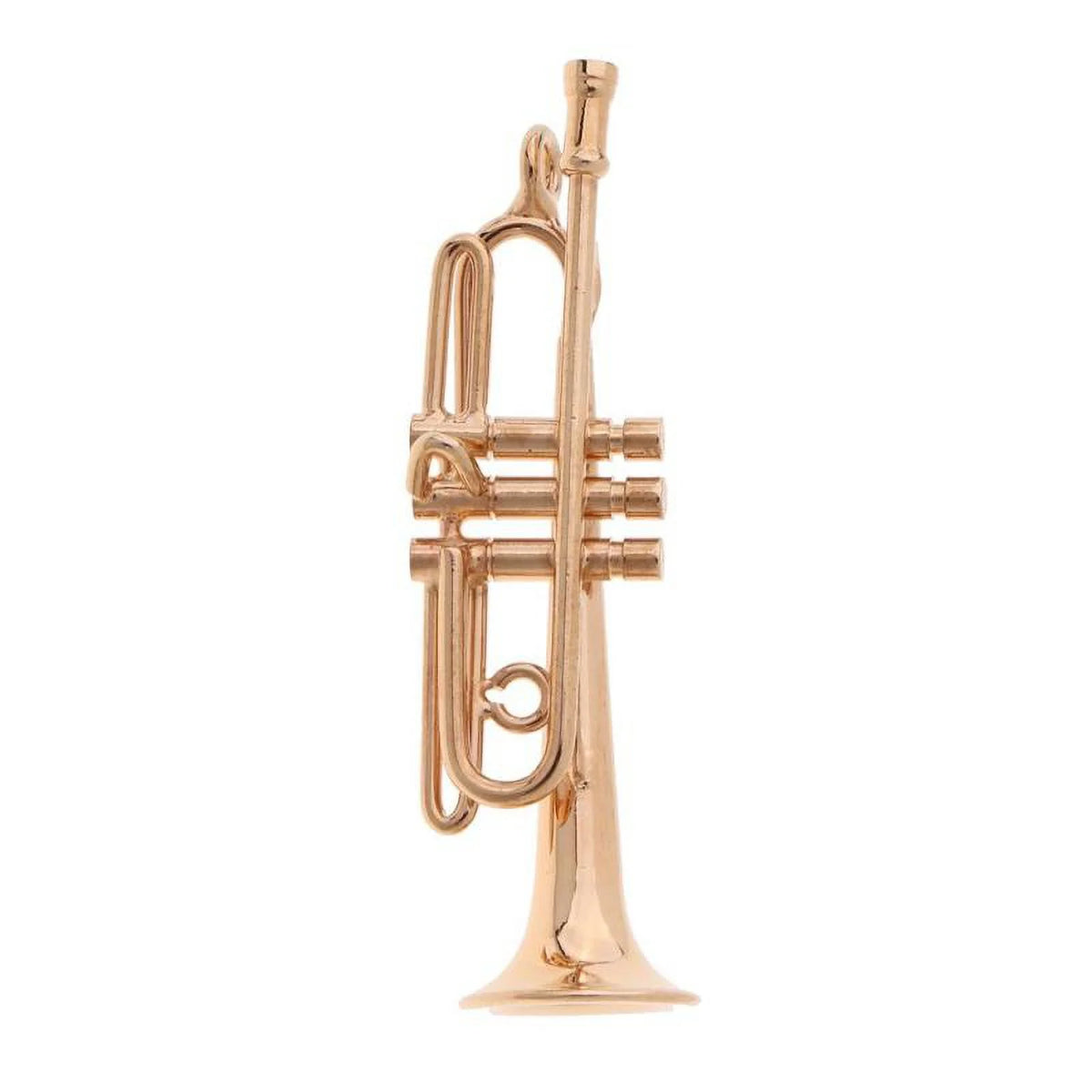 Metal Golden Trumpet Dollhouse Musical Instruments Set M273