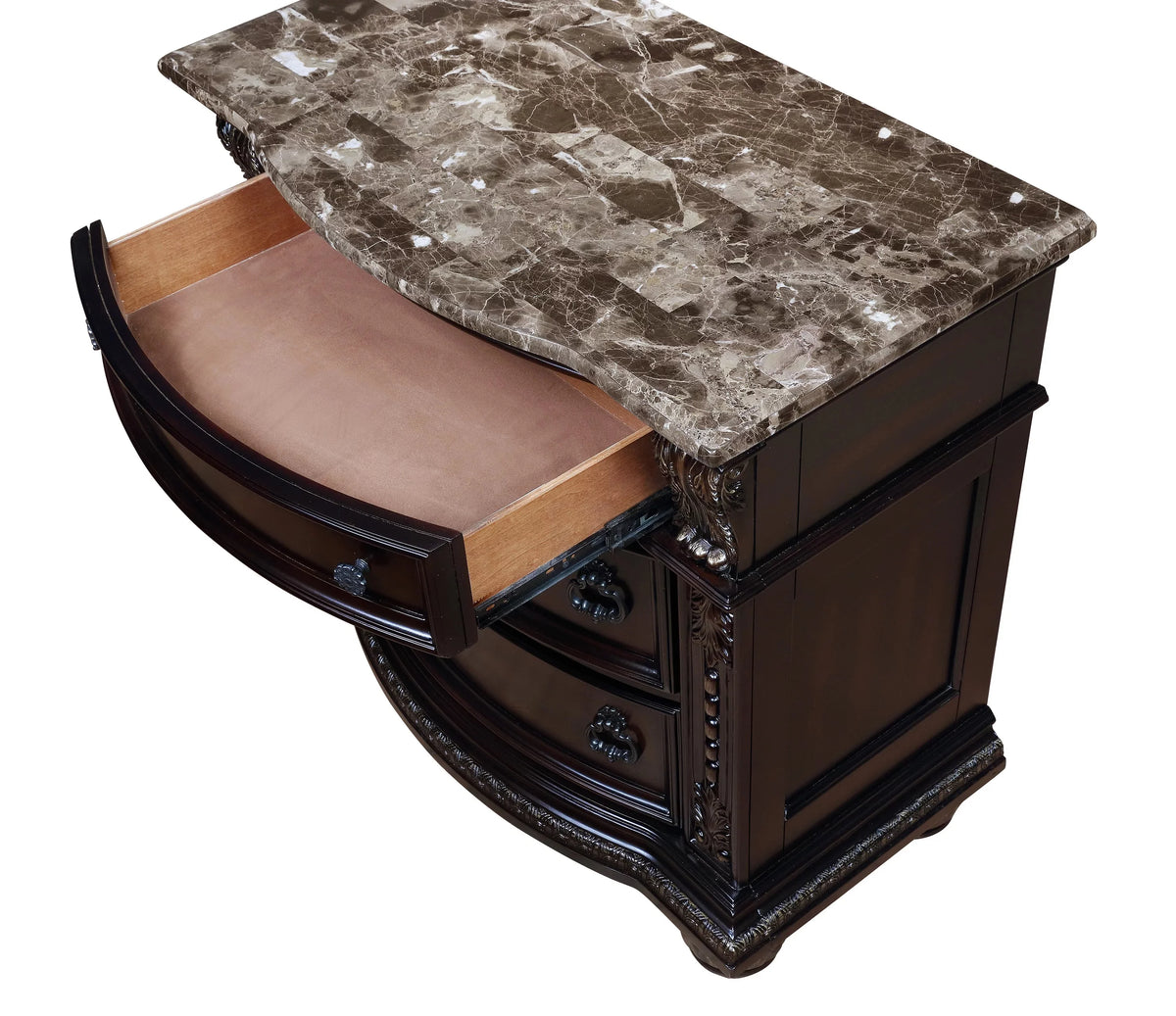 King Size Faux Leather Upholstery Panel Bed Y8084