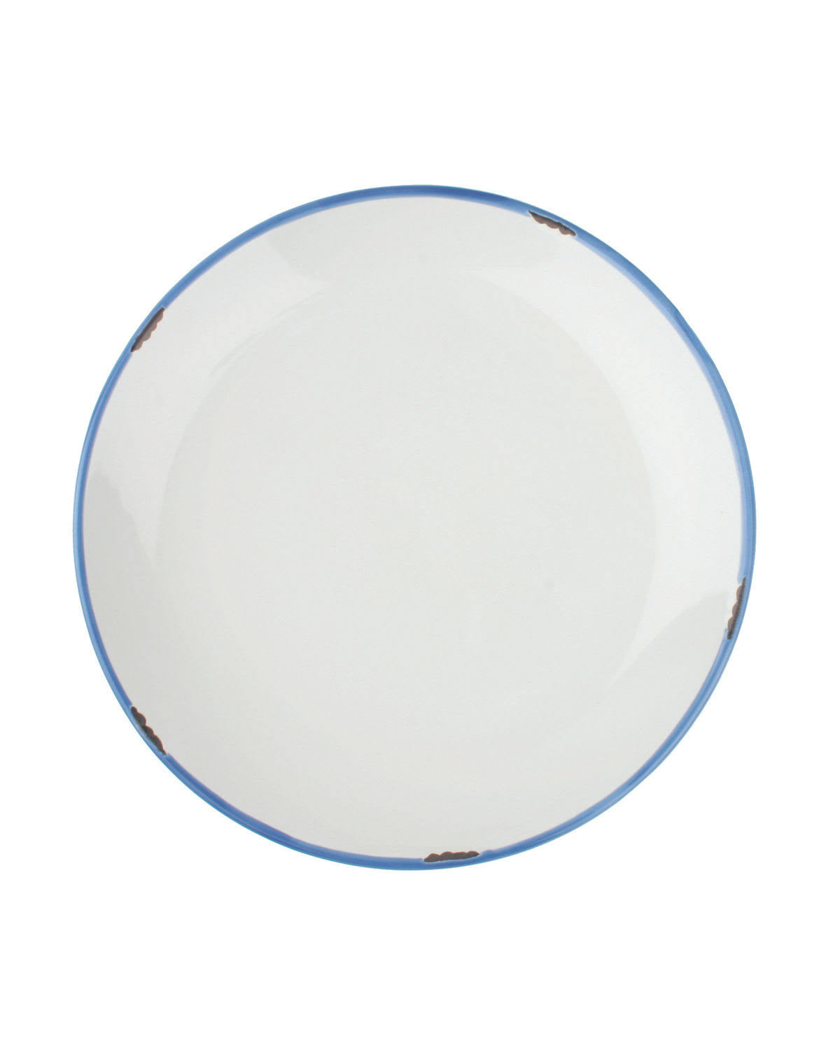 White/Blue Tinware Salad Plates (Set of 4) X450590
