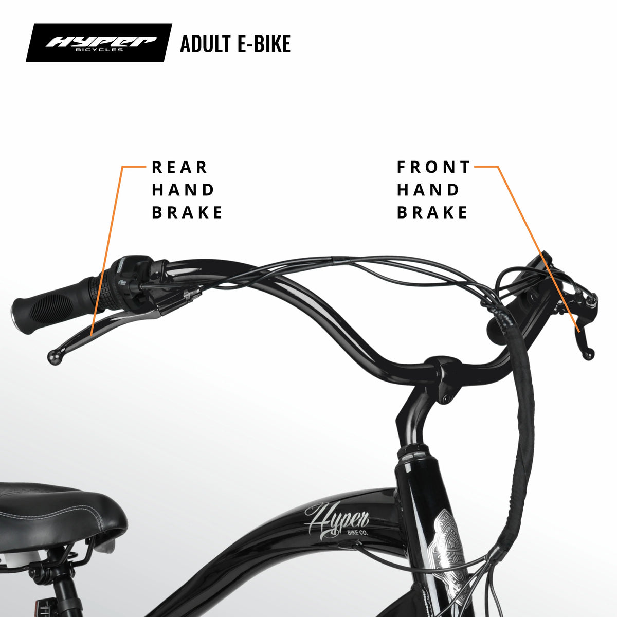 Black 26" 36V Electric Cruiser E-Bike with Pedal-Assist J8894