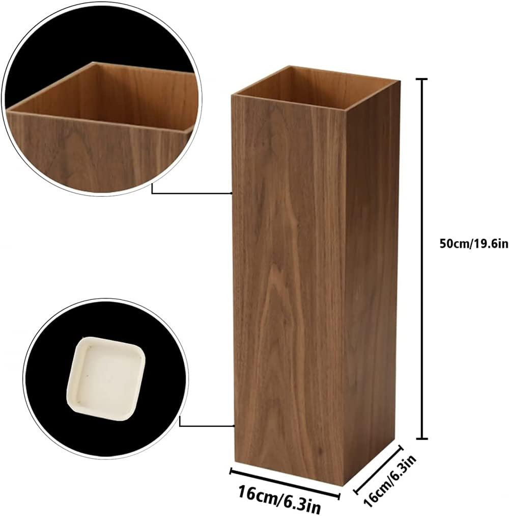 Walnut Wood Umbrella Stand with Drip Tray E12045
