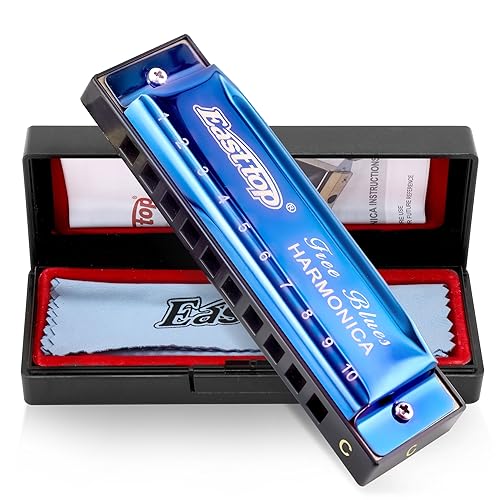 Diatonic Harmonica Key of C 10 Holes 20 Tones Silver grey W6611