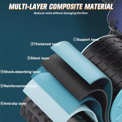 Ab Roller Wheel with Timer & Knee Mat, Elbow Support C6815