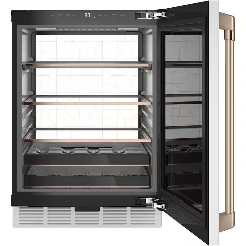 24 in. 14-Bottle Wine and 126-Can Beverage Cooler in Matte White U22125