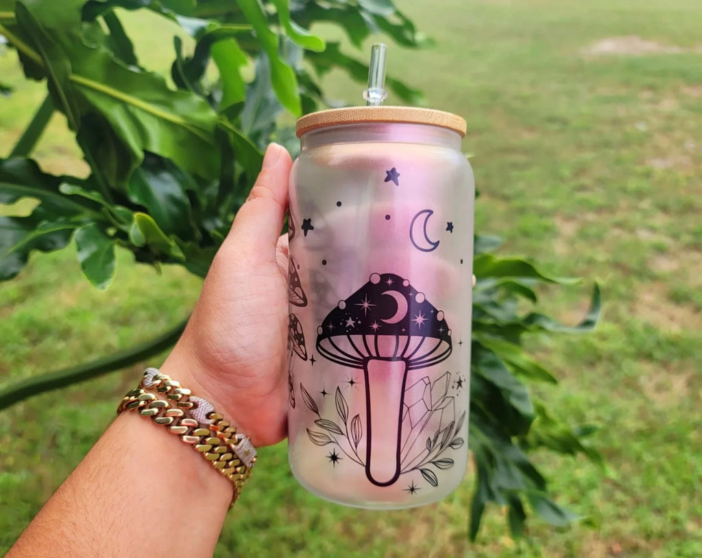 16 oz Mushroom Beer Can Glass T87356