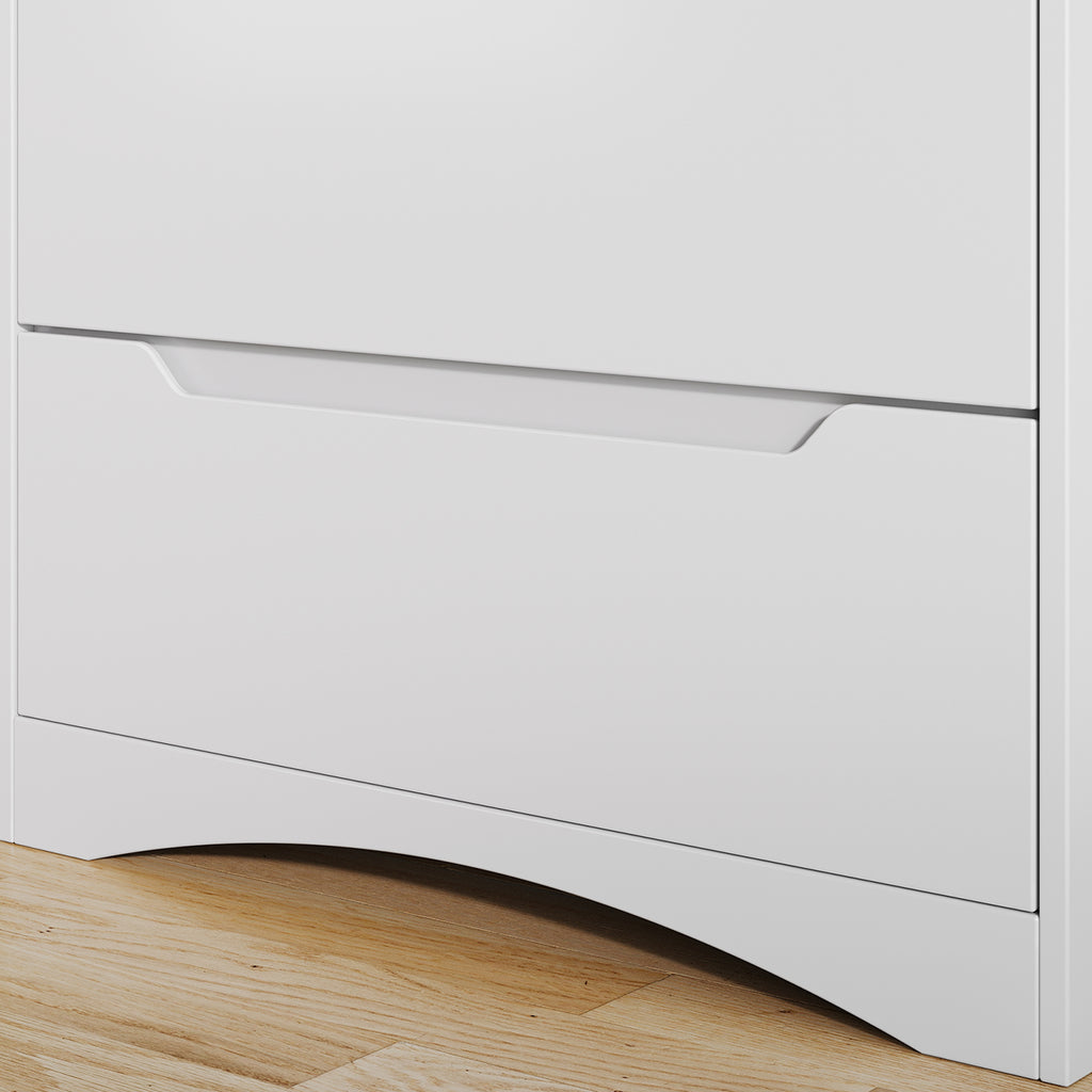 White 5 Drawer Wood Dresser J44669