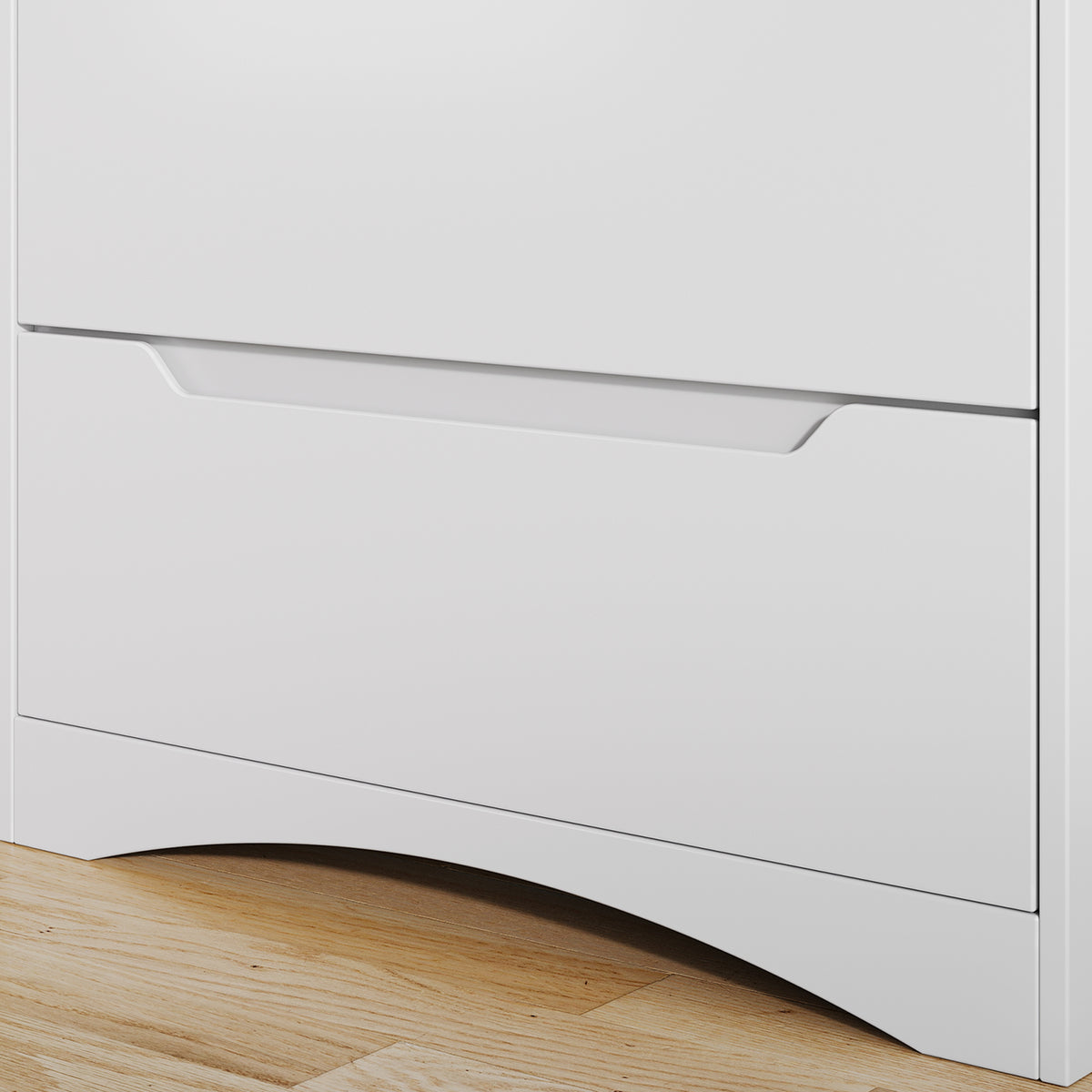 White 5 Drawer Wood Dresser J44669
