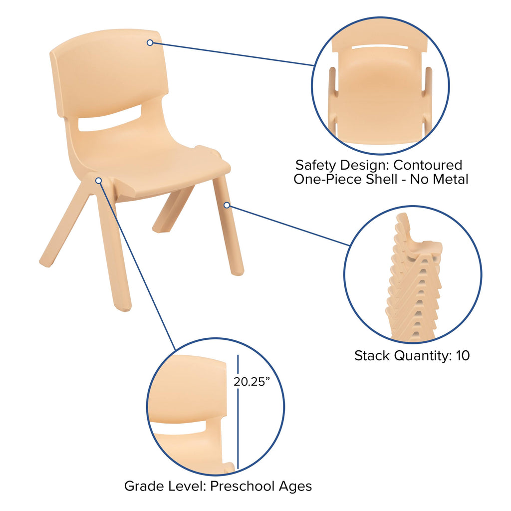 4 Pack Plastic Stackable School Chairs U551860