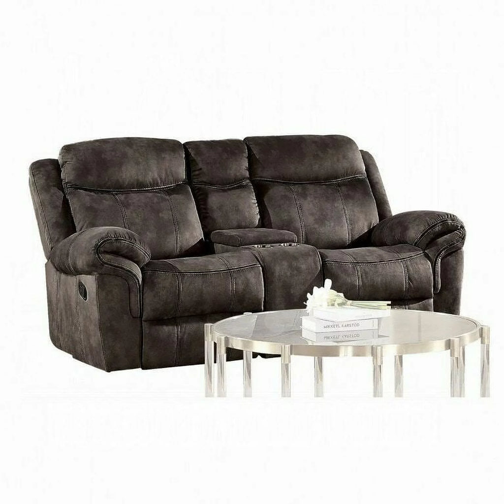 Chocolate Velvet 2pc Motion Sofa Set W610872