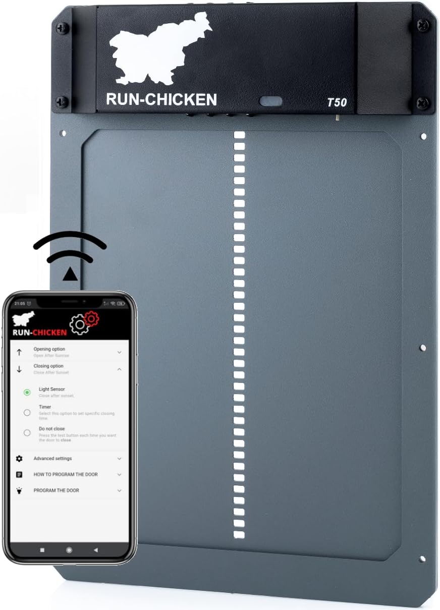 Gray Automatic Chicken Coop Door with App Y2131