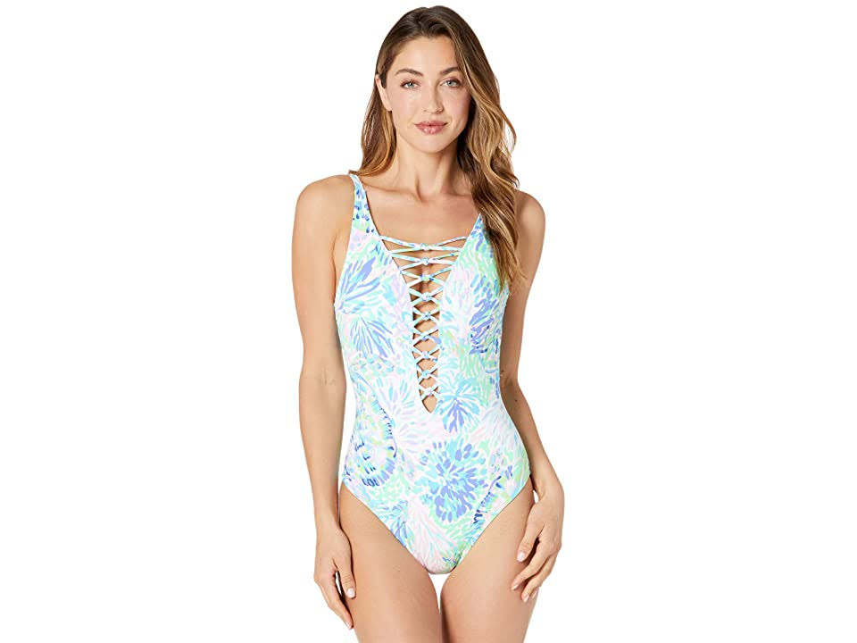 Isle Lattice One-Piece Multi Shell of A Party C8242