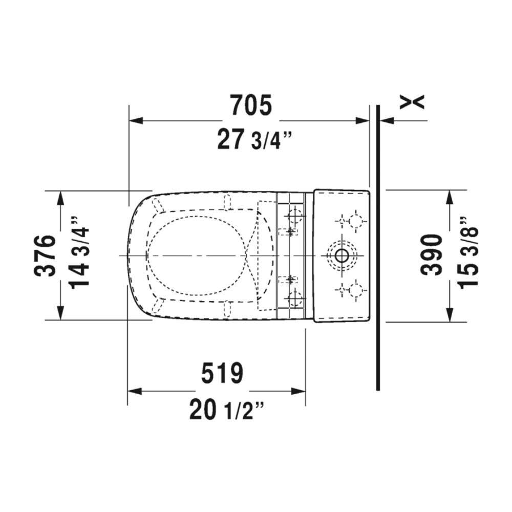 Two Piece Elongated Toilet White G928