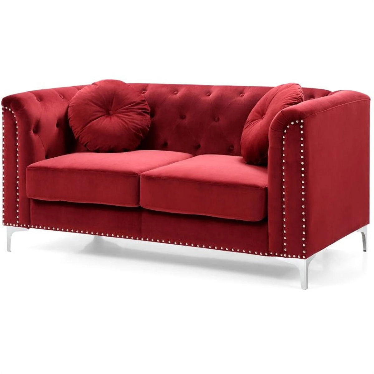 Velvet Sofa Chaise and Loveseat 2-Piece Set A144690