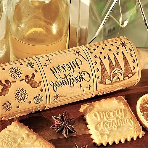 Wooden Engraved Rolling Pin S38222