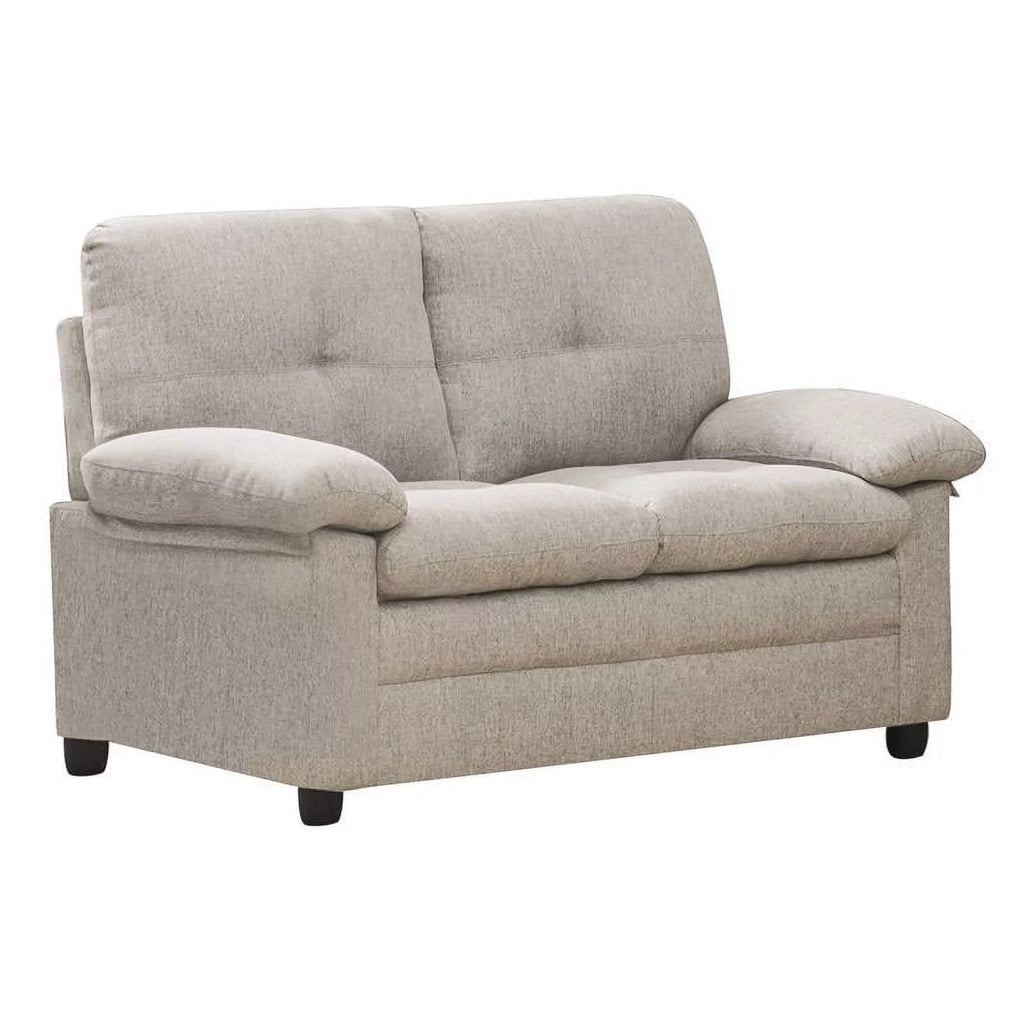 2 Piece Beige Hardwood Sofa and Loveseat Set G5927