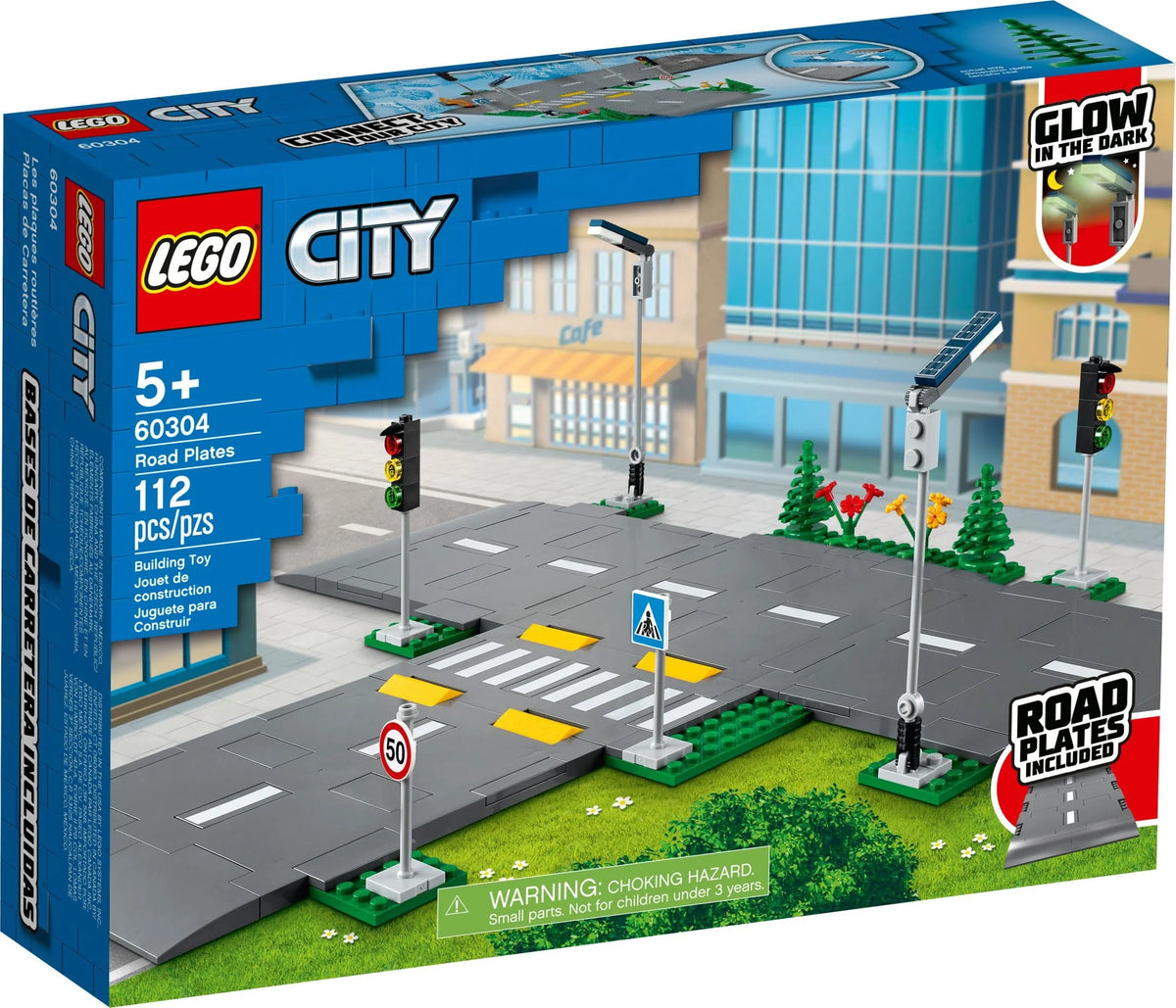 Road Plates Building Toy Set with Traffic Lights and Trees S938459
