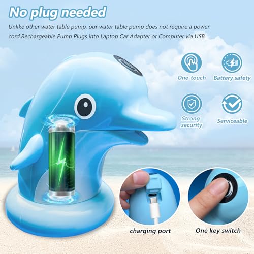 Blue Heavy-Duty 600D Waterproof Anti-UV Dustproof Water Table Cover H579