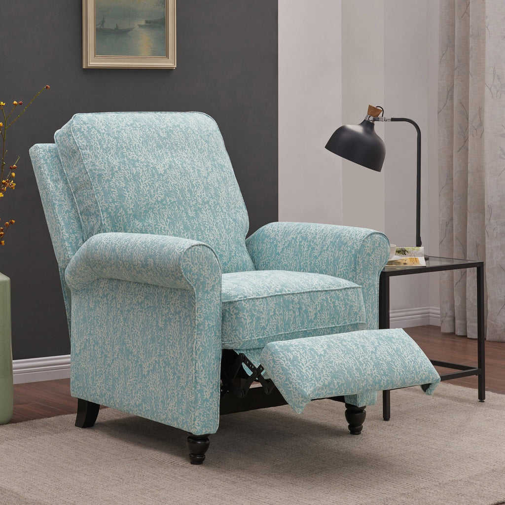 Warm Multi Floral Push Back Recliner Chair V96329