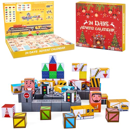 100PCS Magnetic Building Blocks Advent Calendar P115875