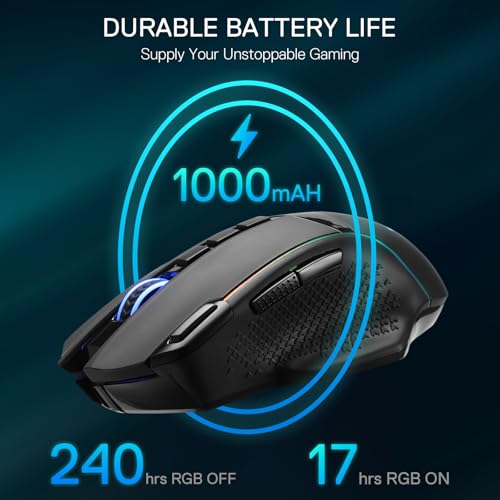 Wireless Gaming Mouse with 10000 DPI and 8 Macro Buttons F29309